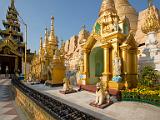 Guarded shrine in Shwedagon