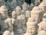 Sculpted stone Buddhas