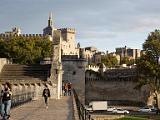 Papal Palace from the famous bridge  Avignon, France