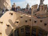 Gaudi apartment block (La Pedrera) roof  Barcelona, Spain
