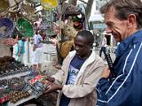Crafts market, guide extraordinaire Wayne Milne in foreground  Cape Town, South Africa