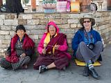 Old ladies praying  The one on the right is the photographer's wife.
