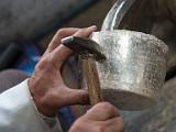Chasing a silver bowl