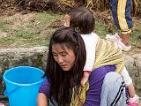 Woman washing clothes