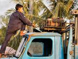Cinching up a laden truck