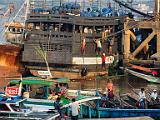 Yangon River harbor