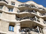 Detail of Gaudi apartment block  Barcelona, Spain