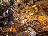 La Boqueria market on La Rambla  Barcelona, Spain